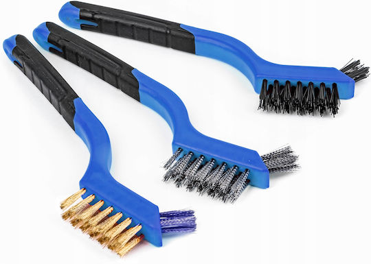 Set Technical Wire Brushes Brass Nylon Steel 3pcs