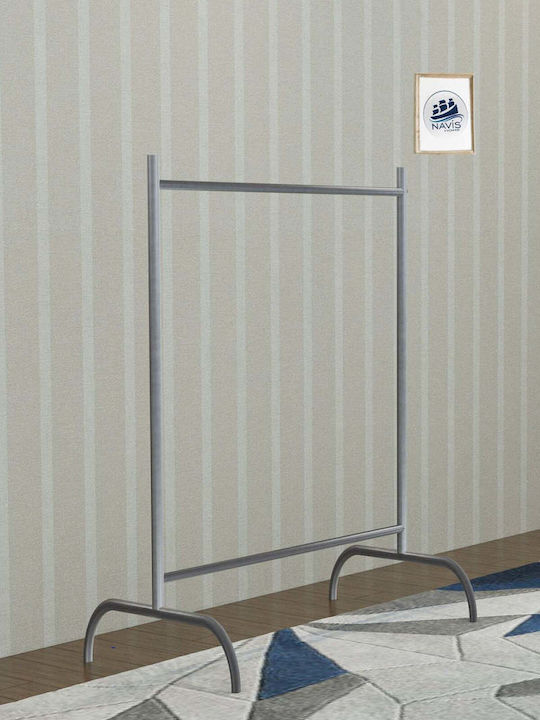 SteweHome Floor Garment Rack Metal Gray 95x45x135cm