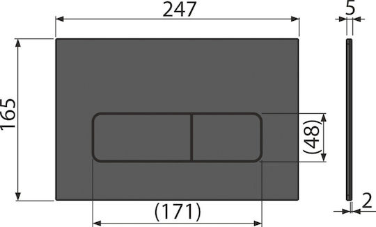 Alcadrain Control Flush Plate for Dual Flush Cisterns
