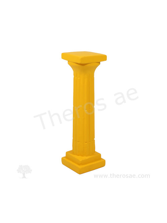 Doric Style Ceramic Column 17cm Yellow
