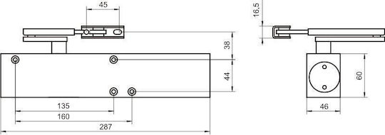 Self-closer Sts-4000 Brown Mp Geze 4000r