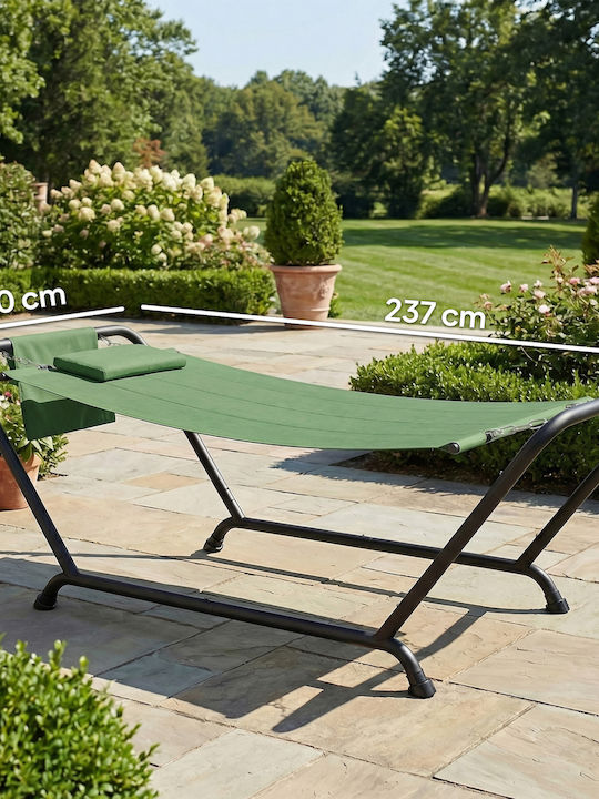 Outsunny Hamac-Scaun Textil Verde 237x90x92cm Outsunny Hamac-Scaun Textil Verde 237x90x92cm