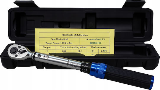 1/4" Torque Wrench 1-25 Nm Calibration Certificate Falon-tech