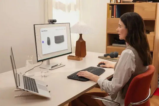Logitech Signature Comfort Plus MK880 Ασύρματο Bluetooth Σετ Πληκτρολόγιο & Ποντίκι International English Γκρι