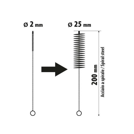 Lampa Periuțe de Curățare de Precizie 2 până la 25 Mm Mânere din Oțel Inoxidabil Set 13 Bucăți L3736.9 Lampa L3736.9