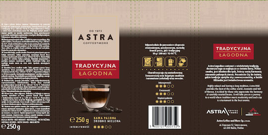 Astra Coffee Espresso Ground 250gr