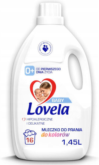 Lovela Бебешки Течен Перилен Препарат за Цветни и Чувствителни Дрехи 1.45л 16 Пранета