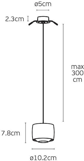 LED Κρεμαστό Φωτιστικό Ροζ Χρυσό