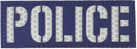 Police Insignă Reflectorizantă Mică Poliester 10 X 3,5 Cm Neagră