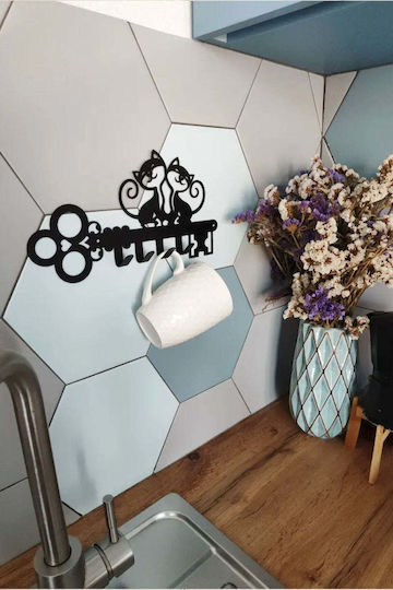 SteweHome Metal Wall Key Holder With Lock 30x18x18cm