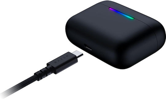 Razer Hammerhead V3 HyperSpeed In-ear Bluetooth Handsfree Ακουστικά με Αντοχή στον Ιδρώτα και Θήκη Φόρτισης Μαύρα