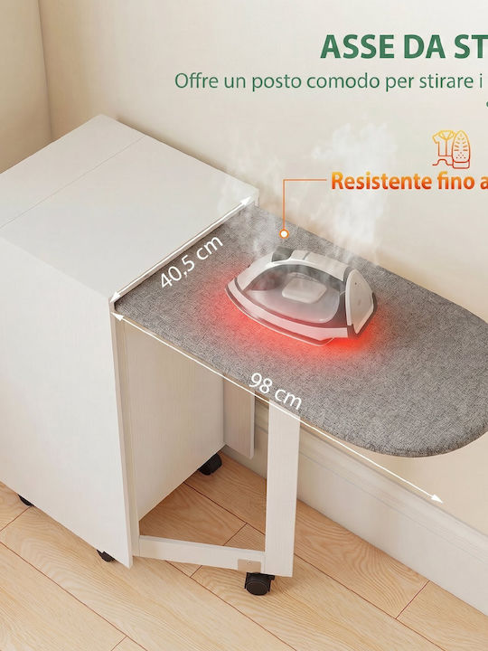 HomCom Ironing Board for Steam Iron Foldable 128x43x83cm