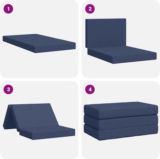 Two-Seater Couch Bed Blue 80x67x45 cm