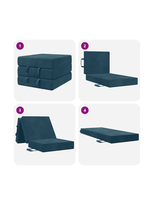 Two-Seater Couch Bed Blue 75x67x45 cm