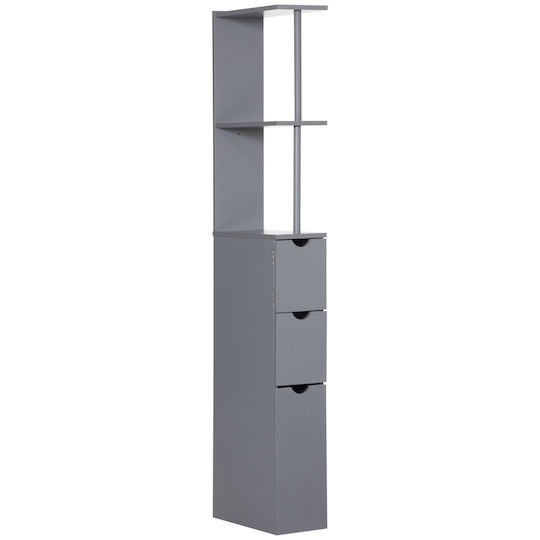 HomCom Στήλη Μπάνιου Τοίχου Μ15xΒ33xΥ136.8cm Γκρι