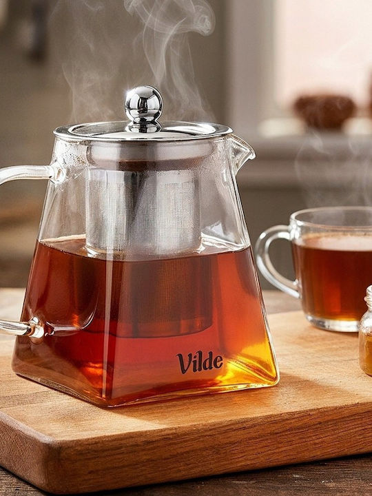 Vilde Teapot with Filter Glass Transparent 490ml