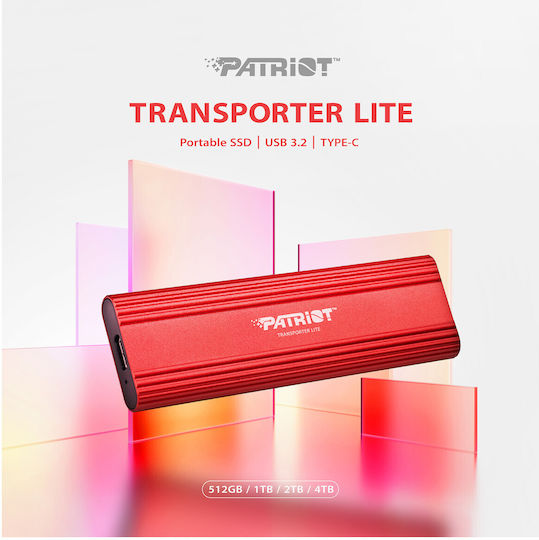 Patriot Transporter Lite USB-C External SSD 4TB 2.5" Red