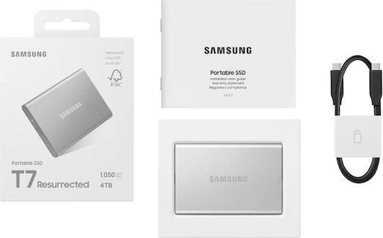 Samsung T7 Resurrected USB 3.2 Externe Festplatte SSD 4TB 2.5" Weiß