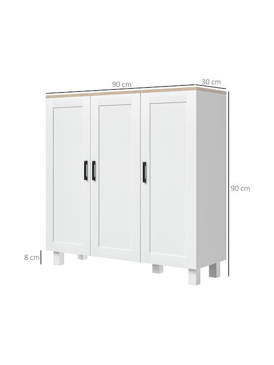 Λευκό 90x30x90εκ.
