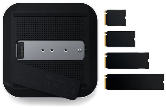 Satechi Thunderbolt 5 CubeDock Thunderbolt 5 Docking Station with PD Ethernet and 3 Monitor Connection Silver