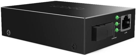 Convertor Media Tenda Single-mode 1 x Port Rj45 1 x Port Ge Sc Distanță 3km Transmisie 1550nm Recepție 1310nm Metalic "tfc300a" Ștampilă Verde 0,8 Lei
