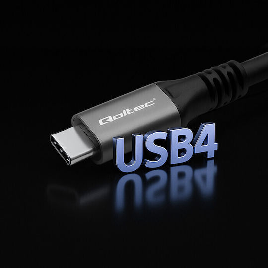 Usb-c 4.0 Cable Usb-c 4.0 1m Pd 240w 4k 8k 40gbps Thunderbolt 3 Thunderbolt 4 Qoltec 50669