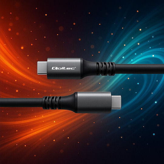 Usb-c 4.0 Cable Usb-c 4.0 1m Pd 240w 4k 8k 40gbps Thunderbolt 3 Thunderbolt 4 Qoltec 50669