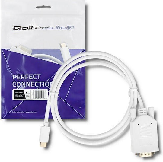 Qoltec Usb 3.1 Type C Male Vga Male Cable Full Hd Alternate Mode 1m