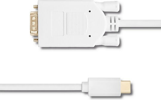 Qoltec Usb 3.1 Type C Male Vga Male Cable Full Hd Alternate Mode 1m