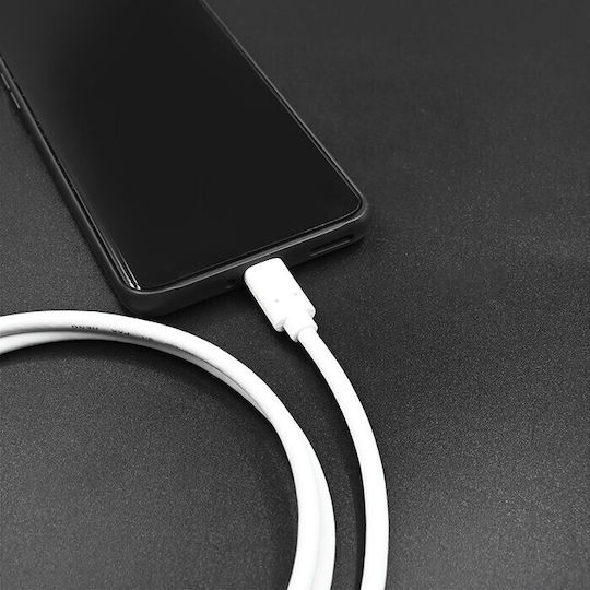 Qoltec USB 3.1 Kabel USB-C männlich - USB-C Weiß 1m (50508)