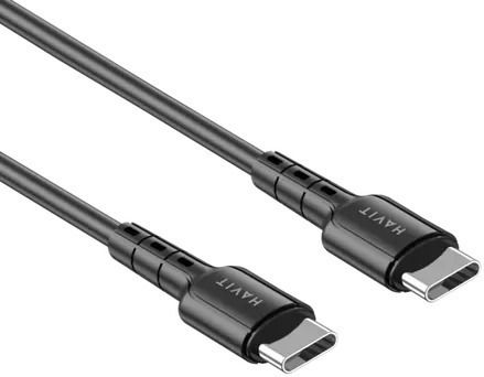 Havit Hvcb-cb6235-bk Cablu De Încărcare Și Transfer Date Usb-C La Usb-C 1 M 60 Watt Negru