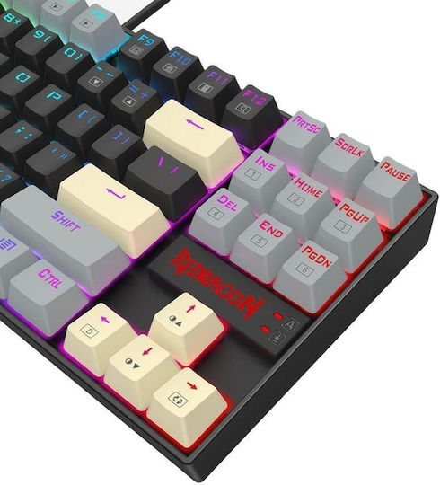 Redragon K552 Gaming Mechanical Keyboard Tenkeyless with Custom Red Switches and RGB Lighting English US