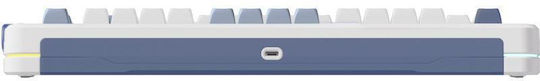 MCHOSE X75 Wireless Gaming Mechanical Keyboard 75% with KTT Hyacinth switches and RGB lighting (English US) Blue