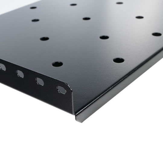 Spacer Raft Fix 1u 19" Rack Adâncime 300mm Sarcină Maximă 25kg Vopsea Antistatică Oțel 0.8mm Negru