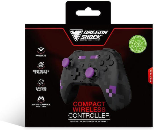 Dragonshock PopTop Cube Ασύρματο Gamepad για Switch Μαύρο