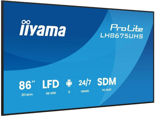 Iiyama LH8675UHS-B2AG Public Display LCD IPS 4K UHD 85.6"