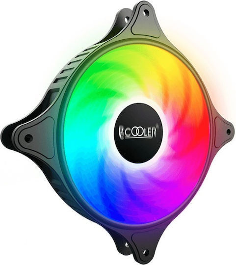 PCCOOLER Ventilator Pentru Carcasă 120mm (1200rpm) Cu Iluminare RGB Și Conexiune 3-Pin