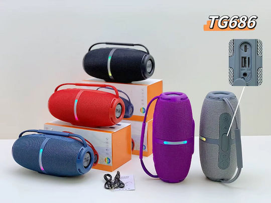 TG-686 Bluetooth Speaker 5W with Battery Life up to 4 hours Gray