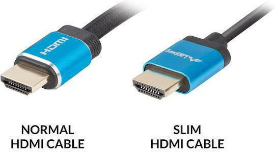 Lanberg HDMI 2.0 Premium High Speed 4K 60Hz HDR Angle Cable HDMI Male - HDMI Male 1.8m Black