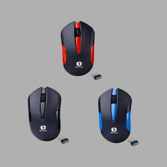 Serioux Drago 300 Ασύρματο Mini Ποντίκι Μαύρο / Κόκκινο