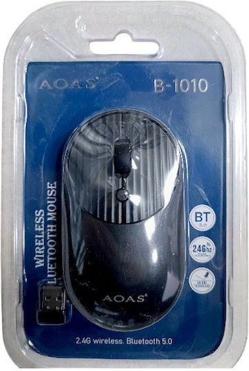 Aoas 1001 Ασύρματο Bluetooth Ποντίκι Μαύρο