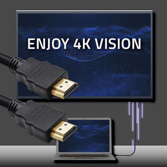 Qoltec HDMI 1.4 High Speed 1080p 120Hz Кабел HDMI Мъжки - HDMI Мъжки 2м Черен