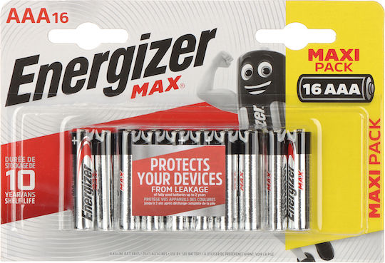 Energizer Alkaline Batteries AAA 1.5V 16pcs