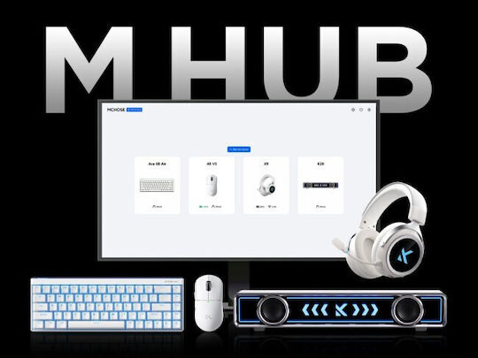 MCHOSE A5 V3 Wireless Gaming Mouse White