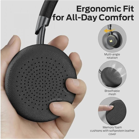 Monster N-Tune mini 02 Ασύρματα Bluetooth On Ear Ακουστικά με 50 ώρες Λειτουργίας Μαύρα