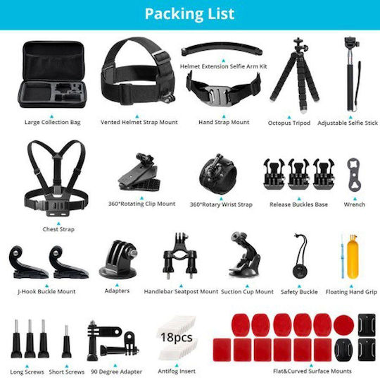 Akaso Σετ Αξεσουάρ για Action Cameras Akaso