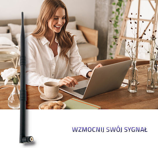 Qoltec 57012 Εξωτερική Κεραία WiFi Πανκατευθυντική 9dBi με σύνδεση SMA