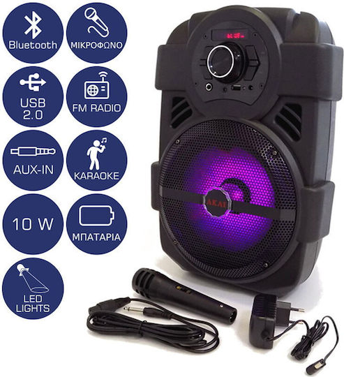 Akai Proffesional Karaoke Speaker With Wired Microphone ABTS-808L Black