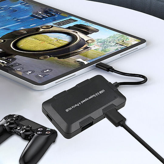 Qoltec Hub 4 Porturi USB 3.0 Cu Conectare USB-C