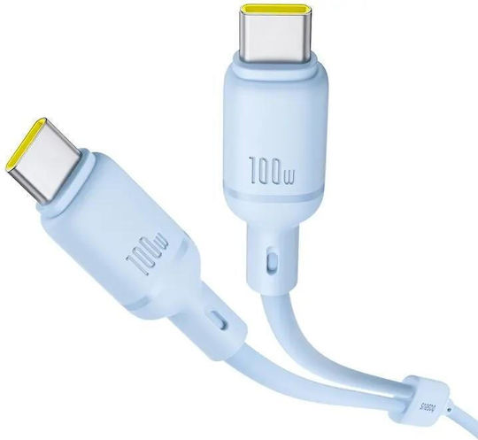 Pudding Cablu De Date Încărcare Rapidă Smartphone Usb Type-c La Usb Type-c 100w 1.5m Albastru